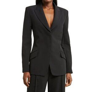 Simkhai Aleksa Technical Cocktail black Crepe Blazer size 6